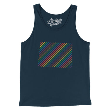 Colorado Pride State Men/Unisex Tank Top-Allegiant Goods Co. Vintage Sports Apparel