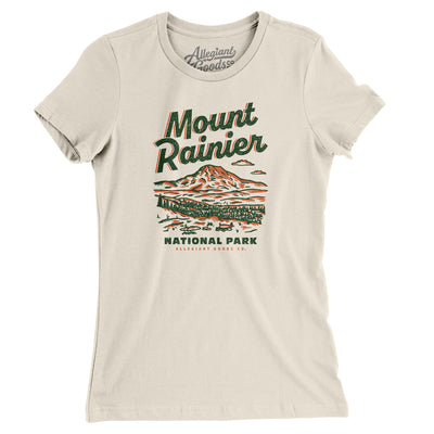 Mount Rainier National Park Women's T-Shirt-Soft Cream-Allegiant Goods Co. Vintage Sports Apparel