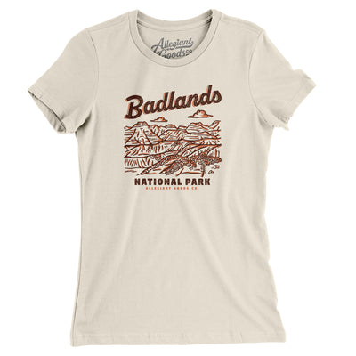 Badlands National Park Women's T-Shirt-Soft Cream-Allegiant Goods Co. Vintage Sports Apparel