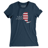 New York American Flag Women's T-Shirt-Allegiant Goods Co. Vintage Sports Apparel