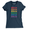 Ohio Pride Women's T-Shirt-Navy-Allegiant Goods Co. Vintage Sports Apparel