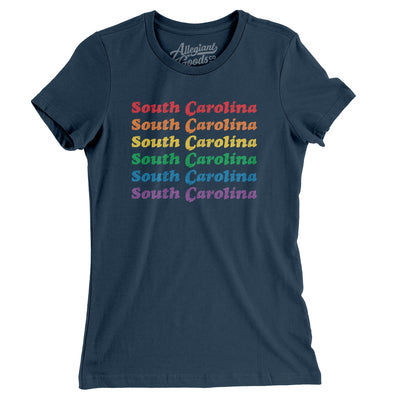 South Carolina Pride Women's T-Shirt-Navy-Allegiant Goods Co. Vintage Sports Apparel