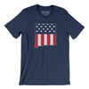 New Mexico American Flag Men/Unisex T-Shirt-Navy-Allegiant Goods Co. Vintage Sports Apparel