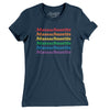 Massachusetts Pride Women's T-Shirt-Navy-Allegiant Goods Co. Vintage Sports Apparel
