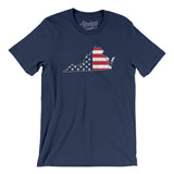 Virginia American Flag Men/Unisex T-Shirt-Allegiant Goods Co. Vintage Sports Apparel