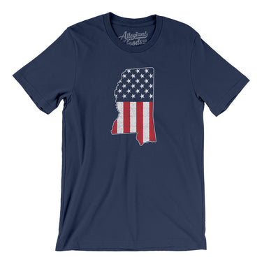 Mississippi American Flag Men/Unisex T-Shirt-Allegiant Goods Co. Vintage Sports Apparel