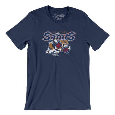 New York Saints Lacrosse Men/Unisex T-Shirt-Navy-Allegiant Goods Co. Vintage Sports Apparel