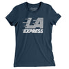 Los Angeles Express Football Women's T-Shirt-Navy-Allegiant Goods Co. Vintage Sports Apparel