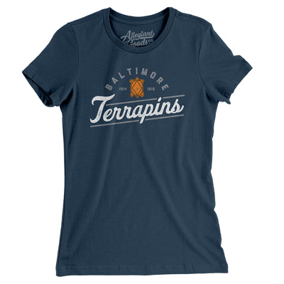 Baltimore Terrapins Baseball Women's T-Shirt-Navy-Allegiant Goods Co. Vintage Sports Apparel