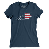 Kentucky American Flag Women's T-Shirt-Allegiant Goods Co. Vintage Sports Apparel