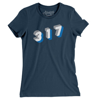 Indianapolis 317 Area Code Women's T-Shirt-Allegiant Goods Co. Vintage Sports Apparel