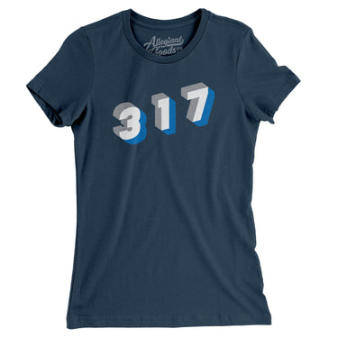 Indianapolis 317 Area Code Women's T-Shirt-Allegiant Goods Co. Vintage Sports Apparel