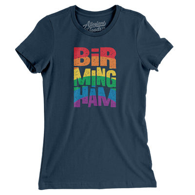 Birmingham Alabama Pride Women's T-Shirt-Navy-Allegiant Goods Co. Vintage Sports Apparel
