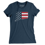 Connecticut American Flag Women's T-Shirt-Allegiant Goods Co. Vintage Sports Apparel