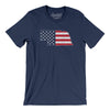 Nebraska American Flag Men/Unisex T-Shirt-Navy-Allegiant Goods Co. Vintage Sports Apparel