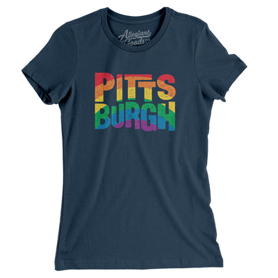 Pittsburgh Pennsylvania Pride Women's T-Shirt-Navy-Allegiant Goods Co. Vintage Sports Apparel