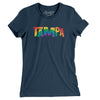 Tampa Florida Pride Women's T-Shirt-Navy-Allegiant Goods Co. Vintage Sports Apparel