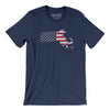 Massachusetts American Flag Men/Unisex T-Shirt-Navy-Allegiant Goods Co. Vintage Sports Apparel