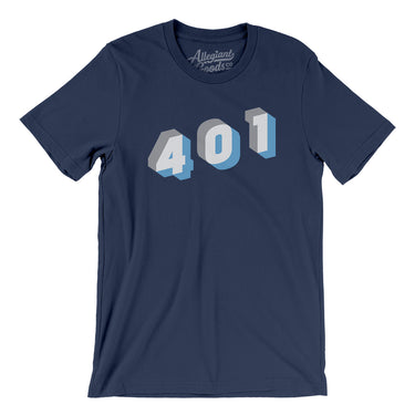 Rhode Island 401 Area Code Men/Unisex T-Shirt-Allegiant Goods Co. Vintage Sports Apparel