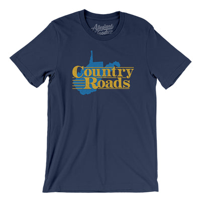 Country Roads Men/Unisex T-Shirt-Navy-Allegiant Goods Co. Vintage Sports Apparel