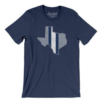 Texas Helmet Stripes Men/Unisex T-Shirt-Navy-Allegiant Goods Co. Vintage Sports Apparel