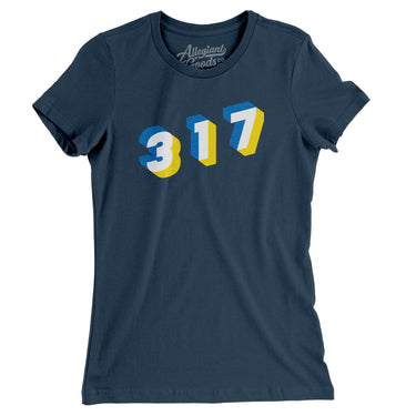 Indianapolis 317 Area Code Women's T-Shirt-Allegiant Goods Co. Vintage Sports Apparel