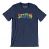 Seattle Washington Pride Men/Unisex T-Shirt-Navy-Allegiant Goods Co. Vintage Sports Apparel