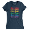 Oregon Pride Women's T-Shirt-Navy-Allegiant Goods Co. Vintage Sports Apparel