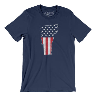 Vermont American Flag Men/Unisex T-Shirt-Allegiant Goods Co. Vintage Sports Apparel