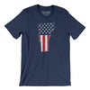 Vermont American Flag Men/Unisex T-Shirt-Navy-Allegiant Goods Co. Vintage Sports Apparel