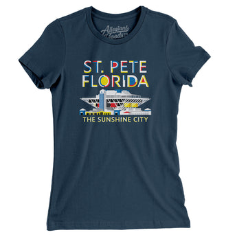 St. Pete Florida Pier Women's T-Shirt-Allegiant Goods Co. Vintage Sports Apparel