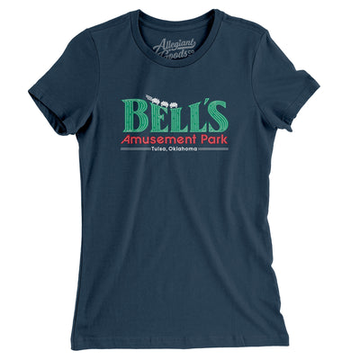 Bells Amusement Park Women's T-Shirt-Navy-Allegiant Goods Co. Vintage Sports Apparel