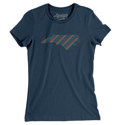 North Carolina Pride State Women's T-Shirt-Navy-Allegiant Goods Co. Vintage Sports Apparel