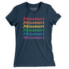 Missouri Pride Women's T-Shirt-Navy-Allegiant Goods Co. Vintage Sports Apparel