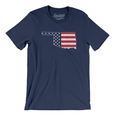 Oklahoma American Flag Men/Unisex T-Shirt-Allegiant Goods Co. Vintage Sports Apparel