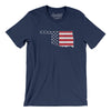 Oklahoma American Flag Men/Unisex T-Shirt-Navy-Allegiant Goods Co. Vintage Sports Apparel