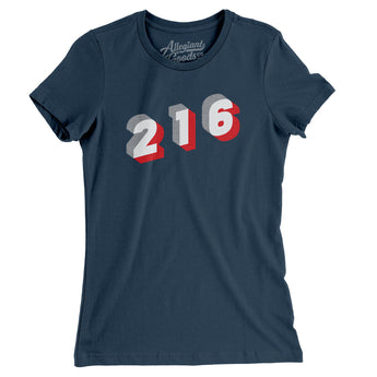 Cleveland 216 Area Code Women's T-Shirt-Allegiant Goods Co. Vintage Sports Apparel