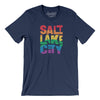 Salt Lake City Pride Men/Unisex T-Shirt-Navy-Allegiant Goods Co. Vintage Sports Apparel