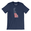 Delaware American Flag Men/Unisex T-Shirt-Navy-Allegiant Goods Co. Vintage Sports Apparel