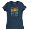 Buffalo New York Pride Women's T-Shirt-Navy-Allegiant Goods Co. Vintage Sports Apparel