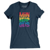 Minneapolis Minnesota Pride Women's T-Shirt-Navy-Allegiant Goods Co. Vintage Sports Apparel