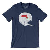 Massachusetts Vintage Football Helmet Men/Unisex T-Shirt-Allegiant Goods Co. Vintage Sports Apparel