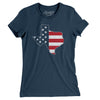 Texas American Flag Women's T-Shirt-Navy-Allegiant Goods Co. Vintage Sports Apparel