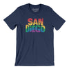 San Diego California Pride Men/Unisex T-Shirt-Navy-Allegiant Goods Co. Vintage Sports Apparel