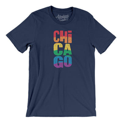 Chicago Illinois Pride Men/Unisex T-Shirt-Navy-Allegiant Goods Co. Vintage Sports Apparel