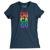 Chicago Illinois Pride Women's T-Shirt-Navy-Allegiant Goods Co. Vintage Sports Apparel