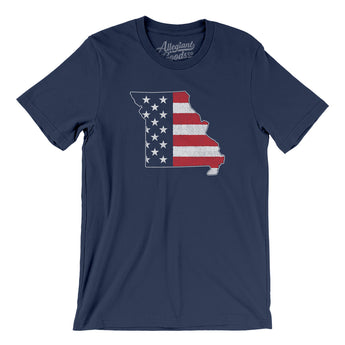 Missouri American Flag Men/Unisex T-Shirt-Allegiant Goods Co. Vintage Sports Apparel