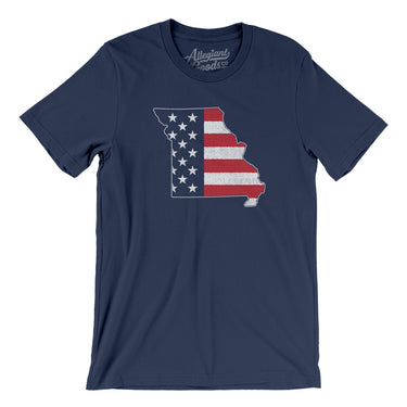 Missouri American Flag Men/Unisex T-Shirt-Allegiant Goods Co. Vintage Sports Apparel
