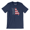Missouri American Flag Men/Unisex T-Shirt-Navy-Allegiant Goods Co. Vintage Sports Apparel
