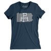 Pennsylvania Home State Women's T-Shirt-Navy-Allegiant Goods Co. Vintage Sports Apparel